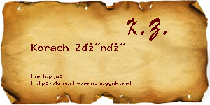 Korach Zénó névjegykártya